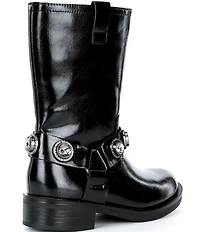 Kurt Geiger London Girls' Octavia Leather Ornamented Boots (Youth)