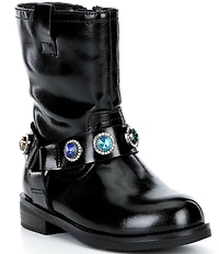 Kurt Geiger London Girls' Octavia Leather Ornamented Boots (Youth)