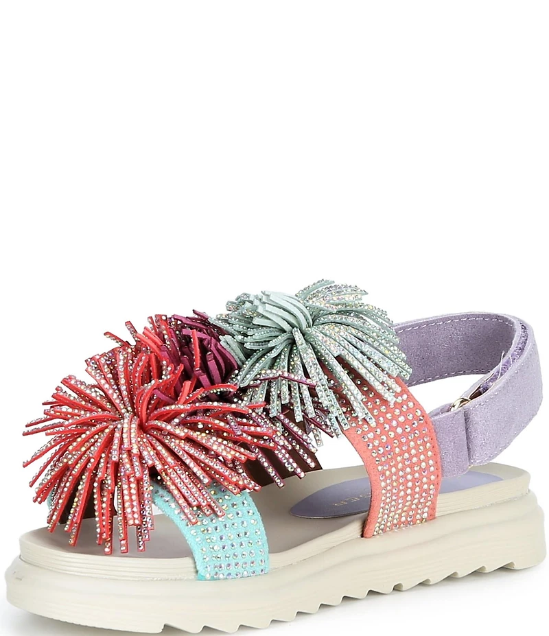 Kurt Geiger London Girls' Orson Triple Fringe Embellished Sandals (Youth)