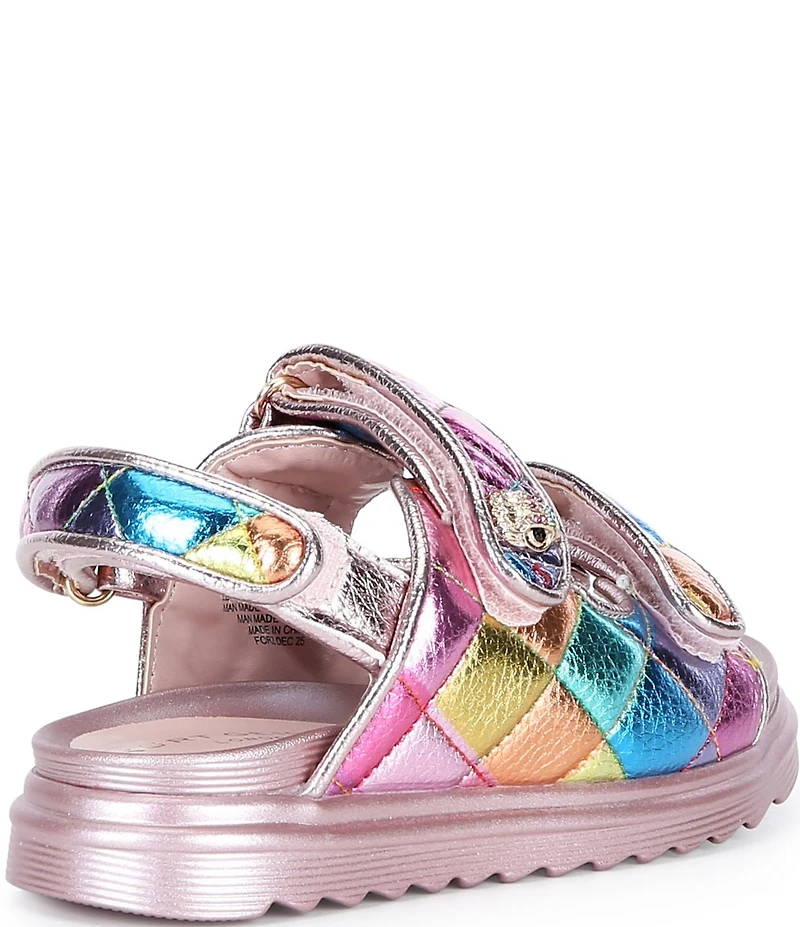 Kurt Geiger London Girls' Orson Leather Rainbow Hook-and-Loop Sandals (Toddler)