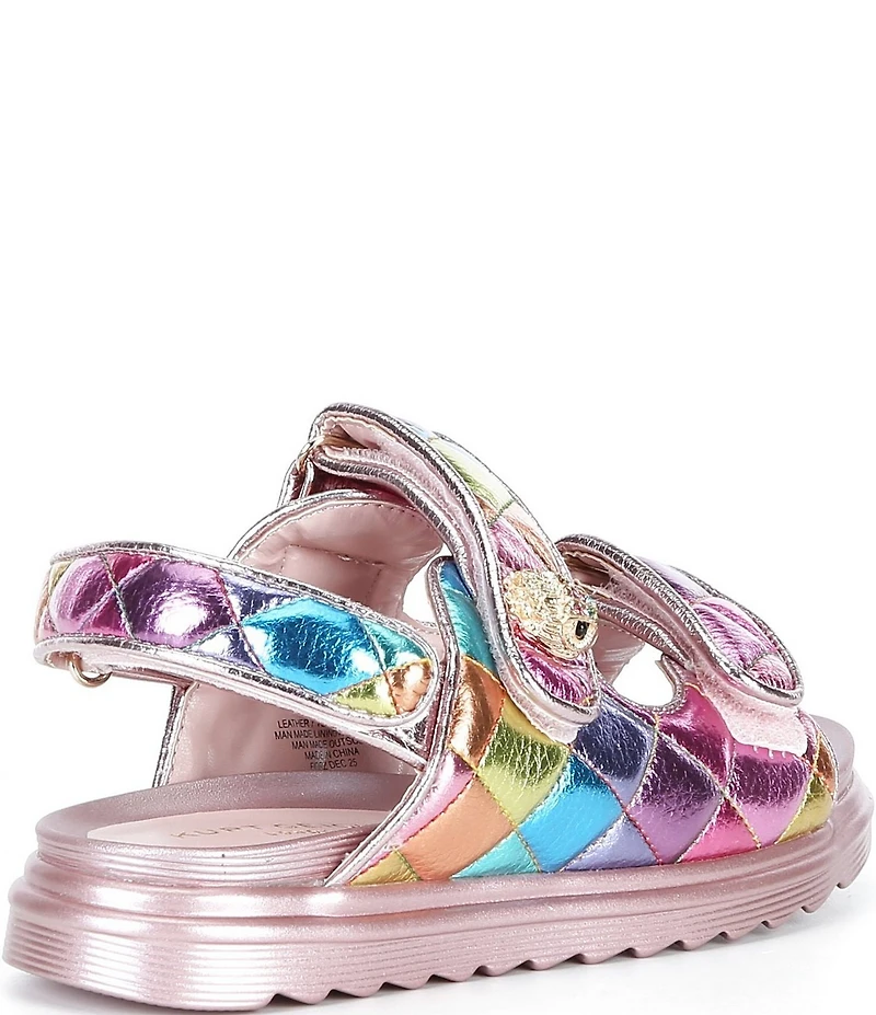 Kurt Geiger London Girls' Orson Leather Rainbow Hook-and-Loop Sandals (Youth)