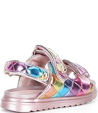 Kurt Geiger London Girls' Orson Leather Rainbow Hook-and-Loop Sandals (Youth)
