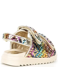 Kurt Geiger London Girls' Orson Metallic Woven Slingback Sandals (Youth)