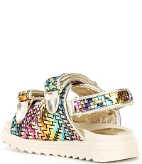 Kurt Geiger London Girls' Orson Metallic Woven Slingback Sandals (Youth)