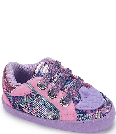 Kurt Geiger London Girls' Southbank Tag Embellished Sneaker Crib Shoes (Infant)