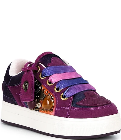 Kurt Geiger London Girls' Southbank Tag Gem Embellished Color Block Sneakers (Toddler)