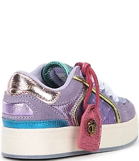 Kurt Geiger London Girls' Southbank Tag Logo Leather Ornamented Sneakers (Youth)