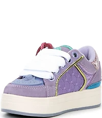 Kurt Geiger London Girls' Southbank Tag Logo Leather Ornamented Sneakers (Youth)