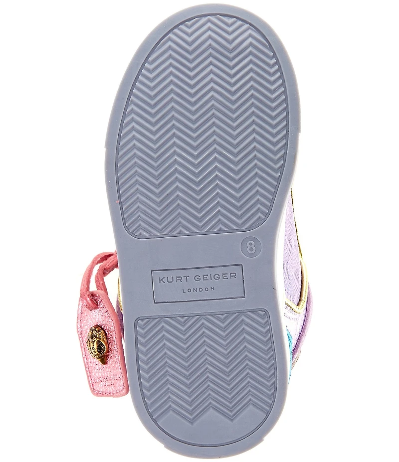 Kurt Geiger London Girls' Southbank Tag Logo Leather Ornamented Sneakers (Youth)