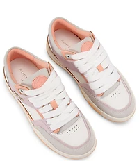 Kurt Geiger London Hatton Suede and Leather Logo Platform Sneakers