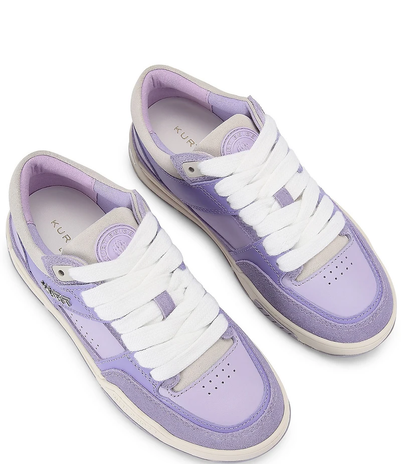 Kurt Geiger London Hatton Suede and Leather Logo Platform Sneakers