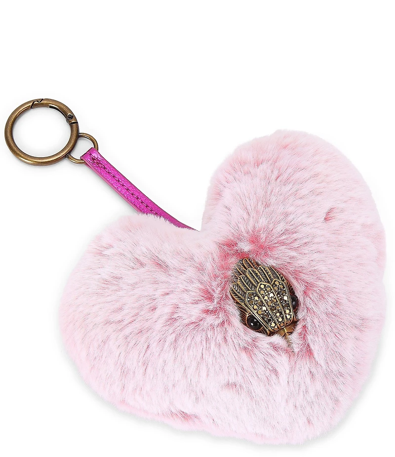 Kurt Geiger London Heart Faux Fur Bag Charm Key Chain