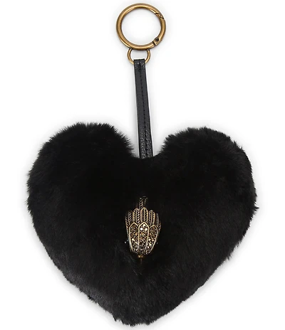 Kurt Geiger London Heart Faux Fur Bag Charm Key Chain