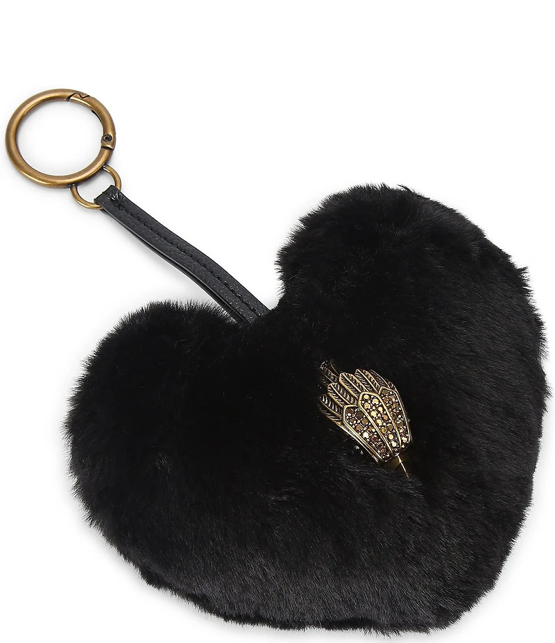 Kurt Geiger London Heart Faux Fur Bag Charm Key Chain