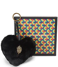 Kurt Geiger London Heart Faux Fur Bag Charm Key Chain