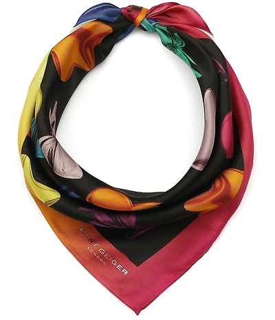 Kurt Geiger London Hearts, Bows and Stars Print Bandana Scarf