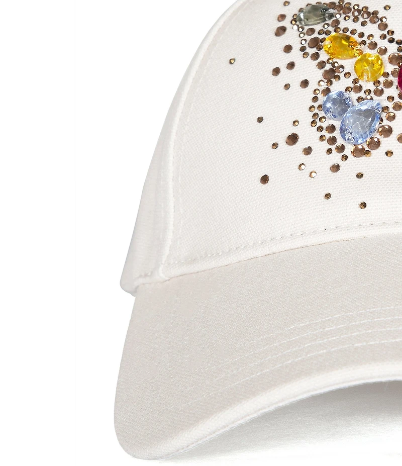 Kurt Geiger London Hotfix Beaded Butterfly Baseball Cap With Hotfix Butterfly