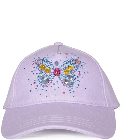 Kurt Geiger London Hotfix Beaded Butterfly Baseball Cap With Hotfix Butterfly