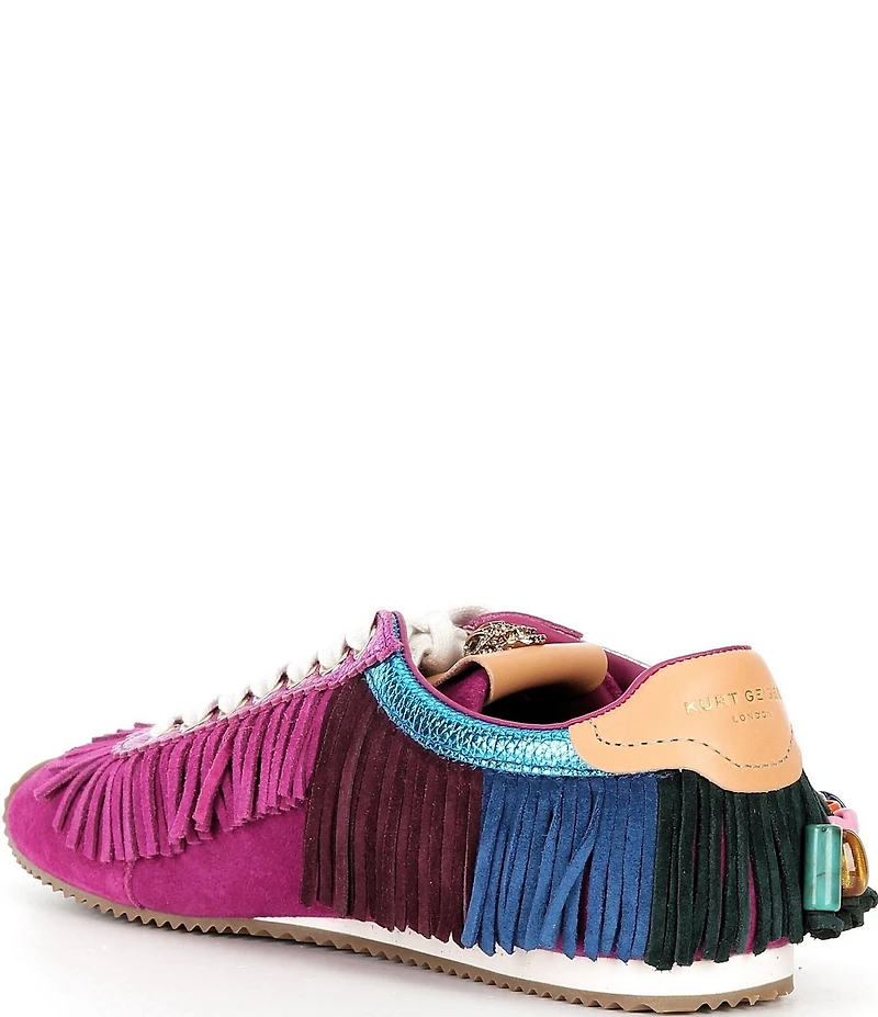 Kurt Geiger London Islington Suede Beaded Tassel Fringe Sneakers