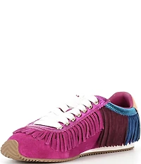 Kurt Geiger London Islington Suede Beaded Tassel Fringe Sneakers