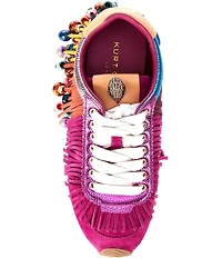Kurt Geiger London Islington Suede Beaded Tassel Fringe Sneakers