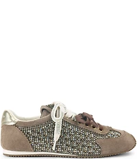 Kurt Geiger London Islington Crystal Embellished Lace Logo Ornament Sneakers