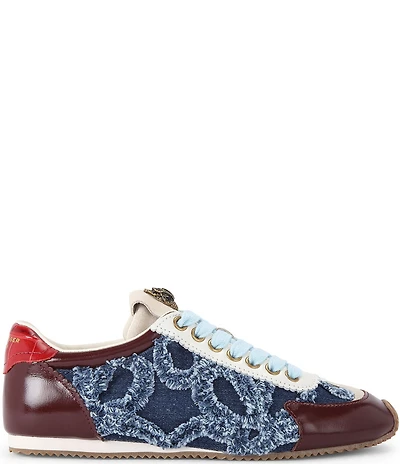 Kurt Geiger London Islington Denim Logo Ornament Lace Up Sneakers