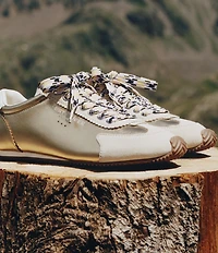 Kurt Geiger London Islington Metallic Leather Logo Ornament Lace Up Sneakers