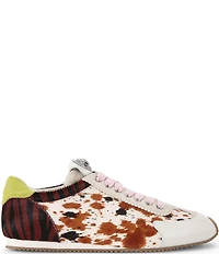 Kurt Geiger London Islington Mixed Animal Print Calf Hair Logo Ornament Sneakers