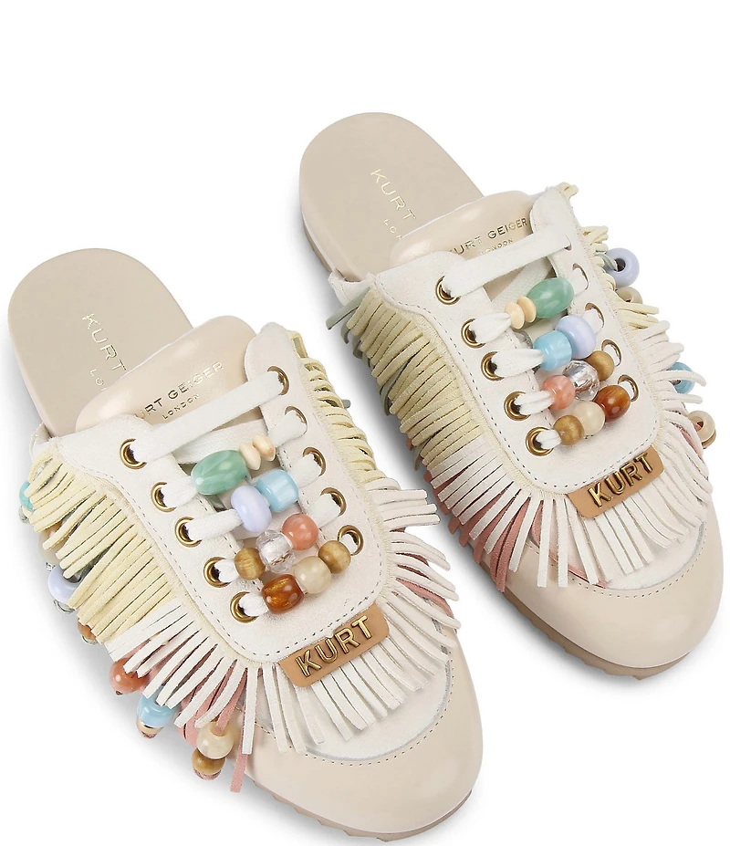 Kurt Geiger London Islington P Beaded Fringe Suede Mule Sneakers