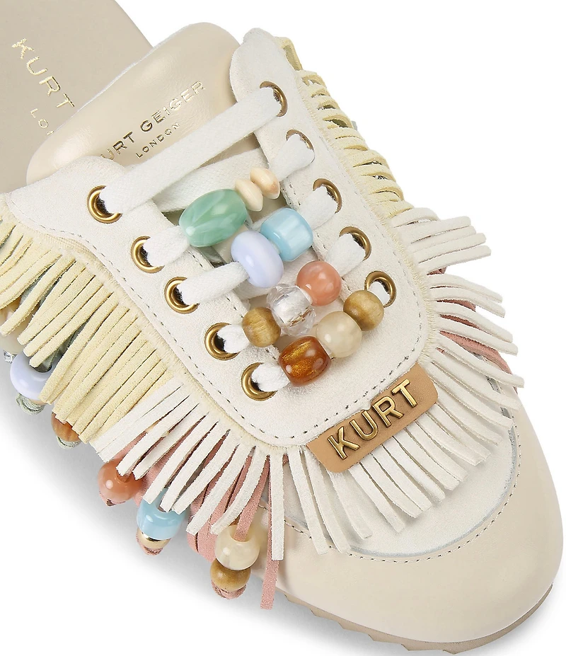 Kurt Geiger London Islington P Beaded Fringe Suede Mule Sneakers
