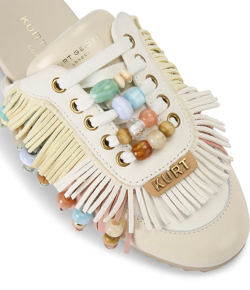 Kurt Geiger London Islington P Beaded Fringe Suede Mule Sneakers