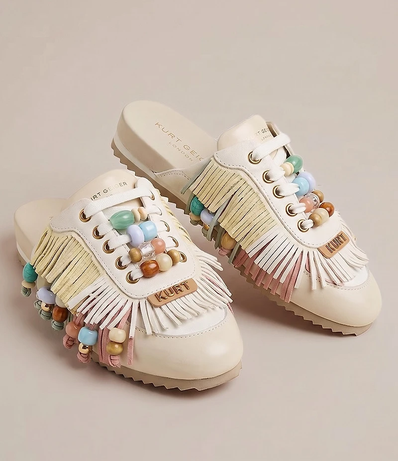 Kurt Geiger London Islington P Beaded Fringe Suede Mule Sneakers