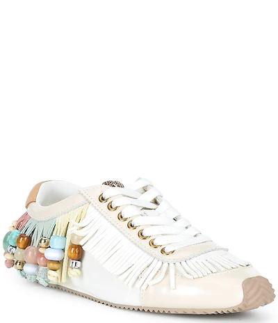 Kurt Geiger London Islington Suede Beaded Fringe Sneakers