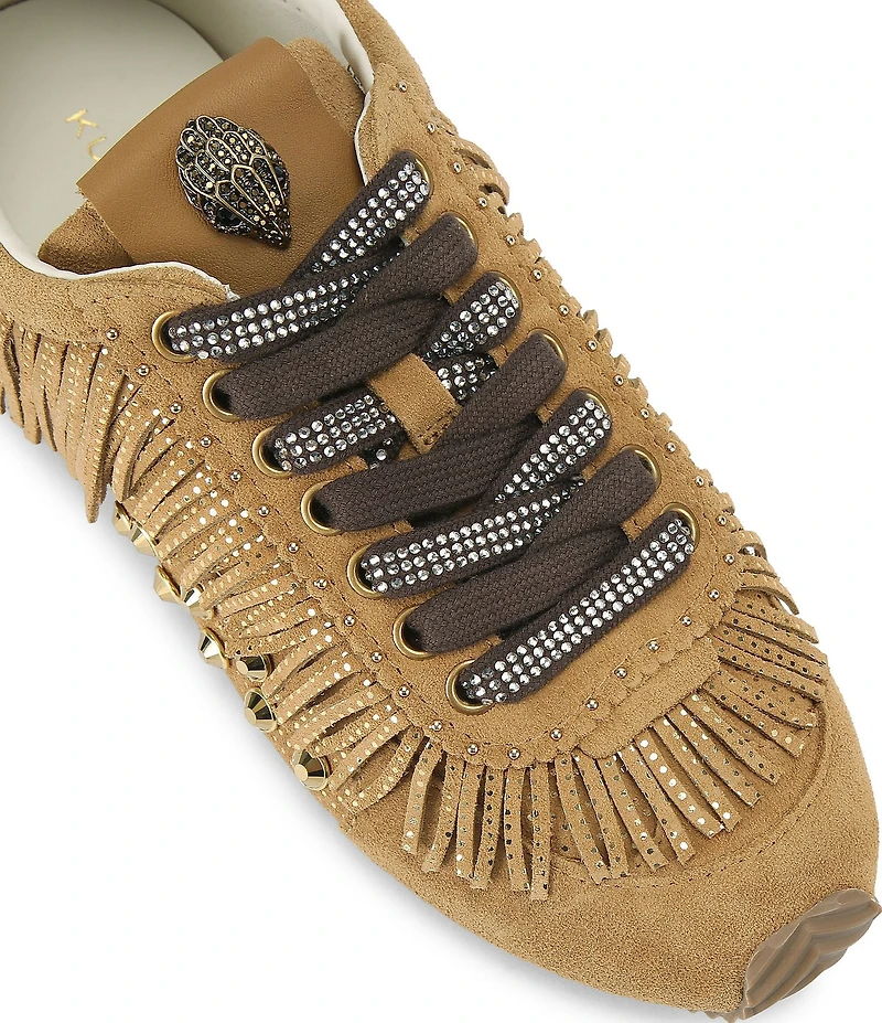 Kurt Geiger London Islington Suede Tassel Studded Fringe Sneakers