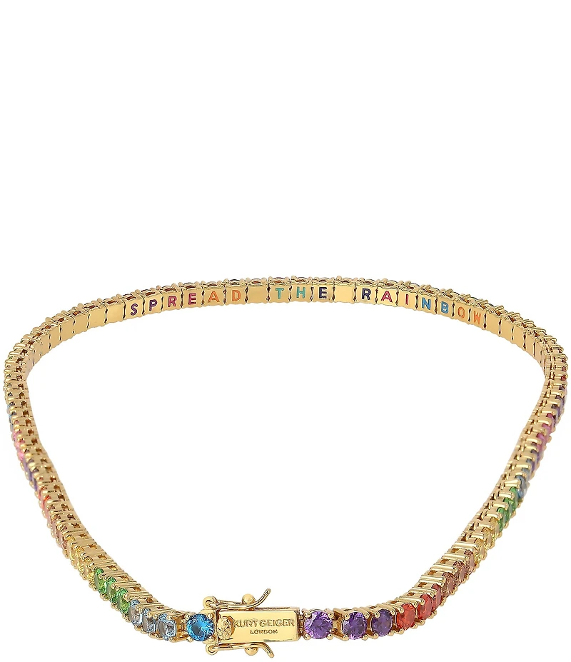 Kurt Geiger London Jewel Rainbow Tennis Collar Necklace