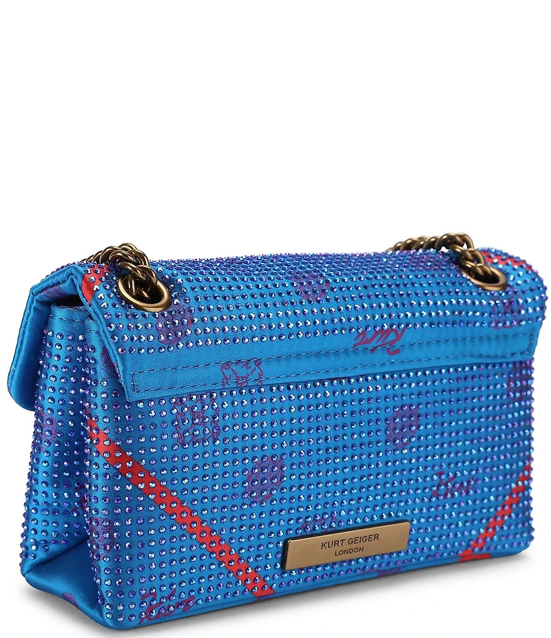 Kurt Geiger London Kensington 17 Eagle Head Tartan Fabric Embellished Crossbody Bag
