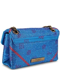 Kurt Geiger London Kensington 17 Eagle Head Tartan Fabric Embellished Crossbody Bag