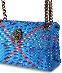 Kurt Geiger London Kensington 17 Eagle Head Tartan Fabric Embellished Crossbody Bag