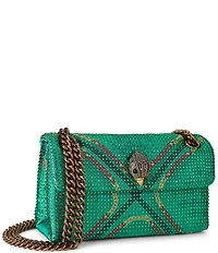 Kurt Geiger London Kensington 17 Fabric Tartan Stripe Embellished Crossbody Bag