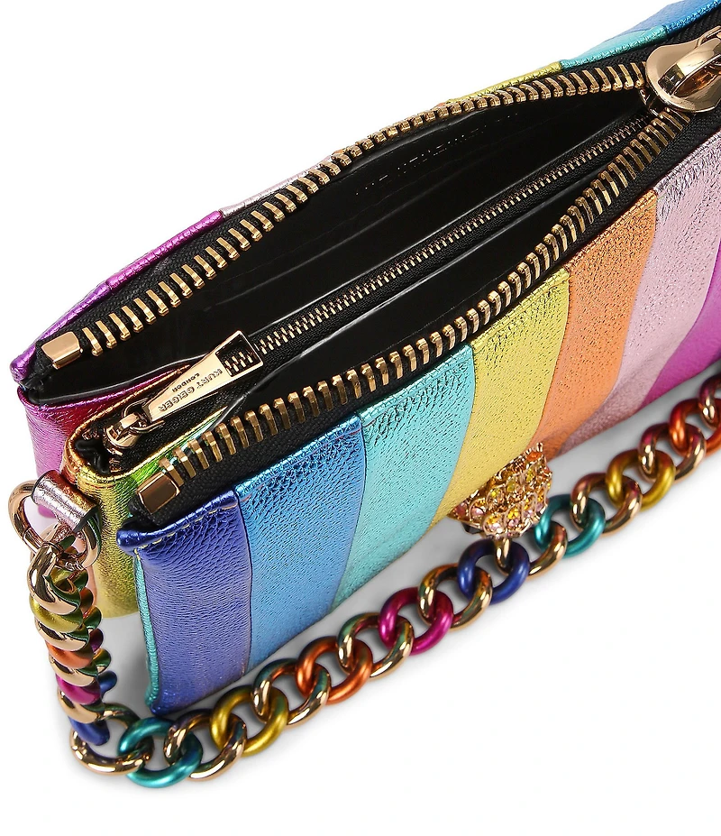 Kurt Geiger London Kensington Rainbow Three Pouch Crossbody Bag