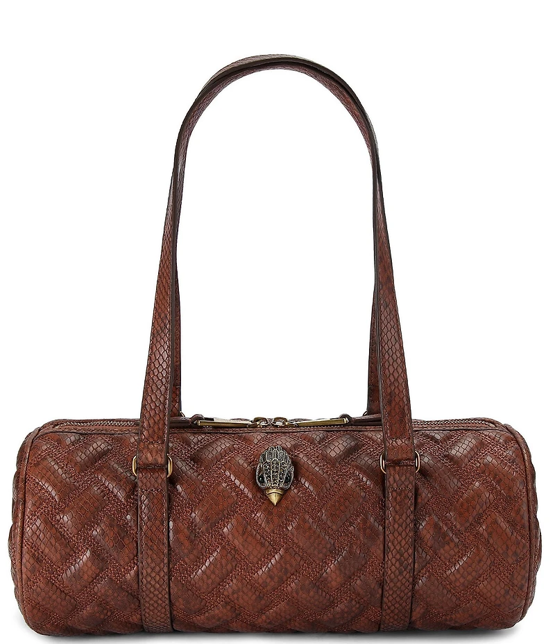Kurt Geiger London Kensington Quilted Leather East-West Barrel Shoulder Bag