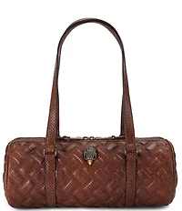 Kurt Geiger London Kensington Quilted Leather East-West Barrel Shoulder Bag