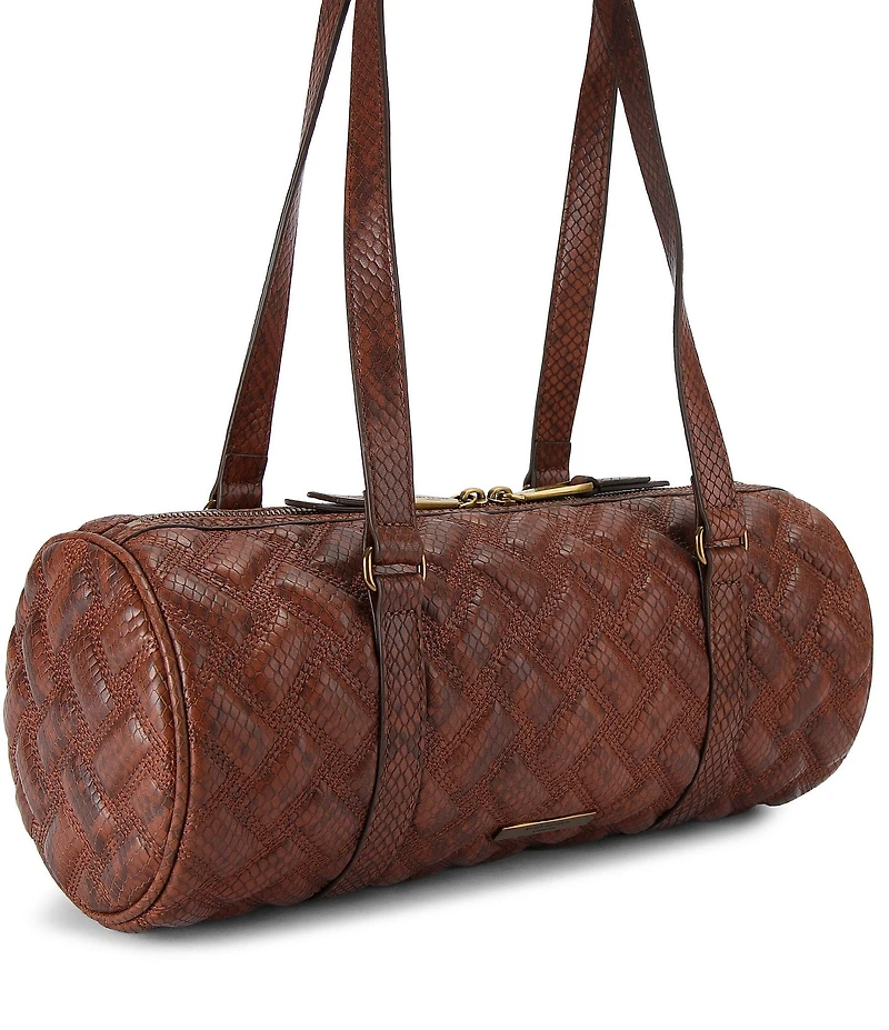 Kurt Geiger London Kensington Quilted Leather East-West Barrel Shoulder Bag