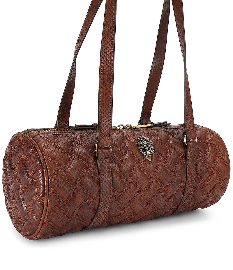 Kurt Geiger London Kensington Quilted Leather East-West Barrel Shoulder Bag