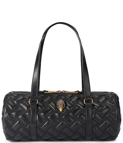 Kurt Geiger London Kensington Quilted Leather East-West Barrel Shoulder Bag