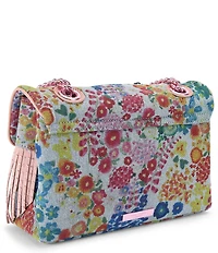 Kurt Geiger London Kensington Beaded Floral Denim Fringe Shoulder Bag