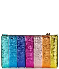 Kurt Geiger London Kensington Bifold Rainbow Vertical Stripe Leather Wallet