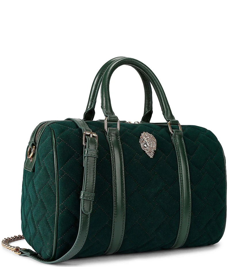 Kurt Geiger London Kensington Boston Suede Quilted Satchel Bag
