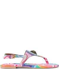 Kurt Geiger London Kensington Crystal Embellished Logo Ornament Slingback Sandals